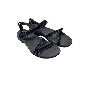 Teva Womens Verra Shoes Sz 9 Gray & Black Strappy Sport‎ Hiking Sandals Adventur
